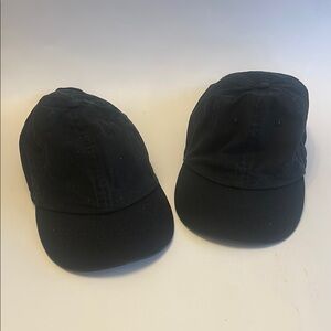 Two Classic Black Baseball Caps